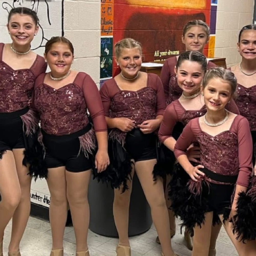 Weissman Red and Black Sequin Kids Dance Costume